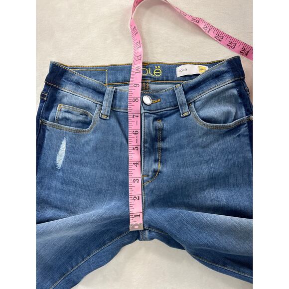 Lole Denim Jeans Skinny Leg Mid Rise Tuxedo Stripe 26 - Picture 9 of 11